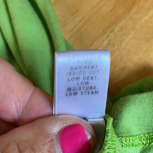 ST. JOHN Green w/White Stripes Sweater Set - Picture 6 of 14